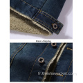 OEM Custom Customs Blue Denim Jacket Broderie